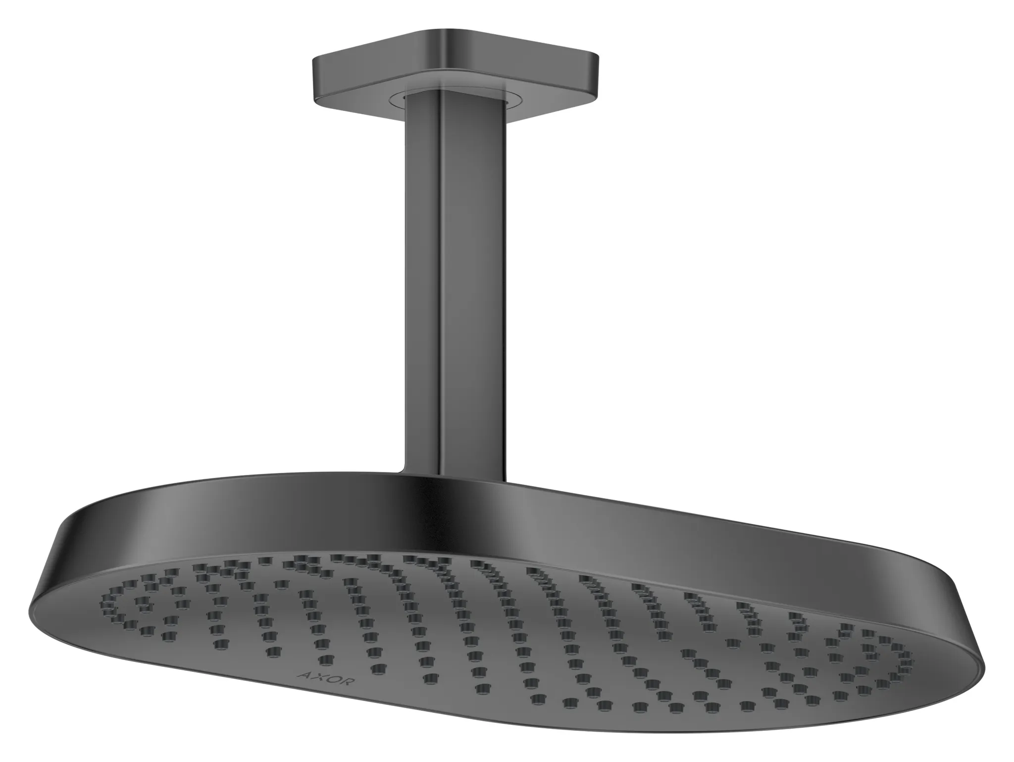 Hansgrohe AXOR ShowerSphere Kopfbrause 370⁄220 1jet EcoSmart mit Deckenanschluss, Polished Black Chrome