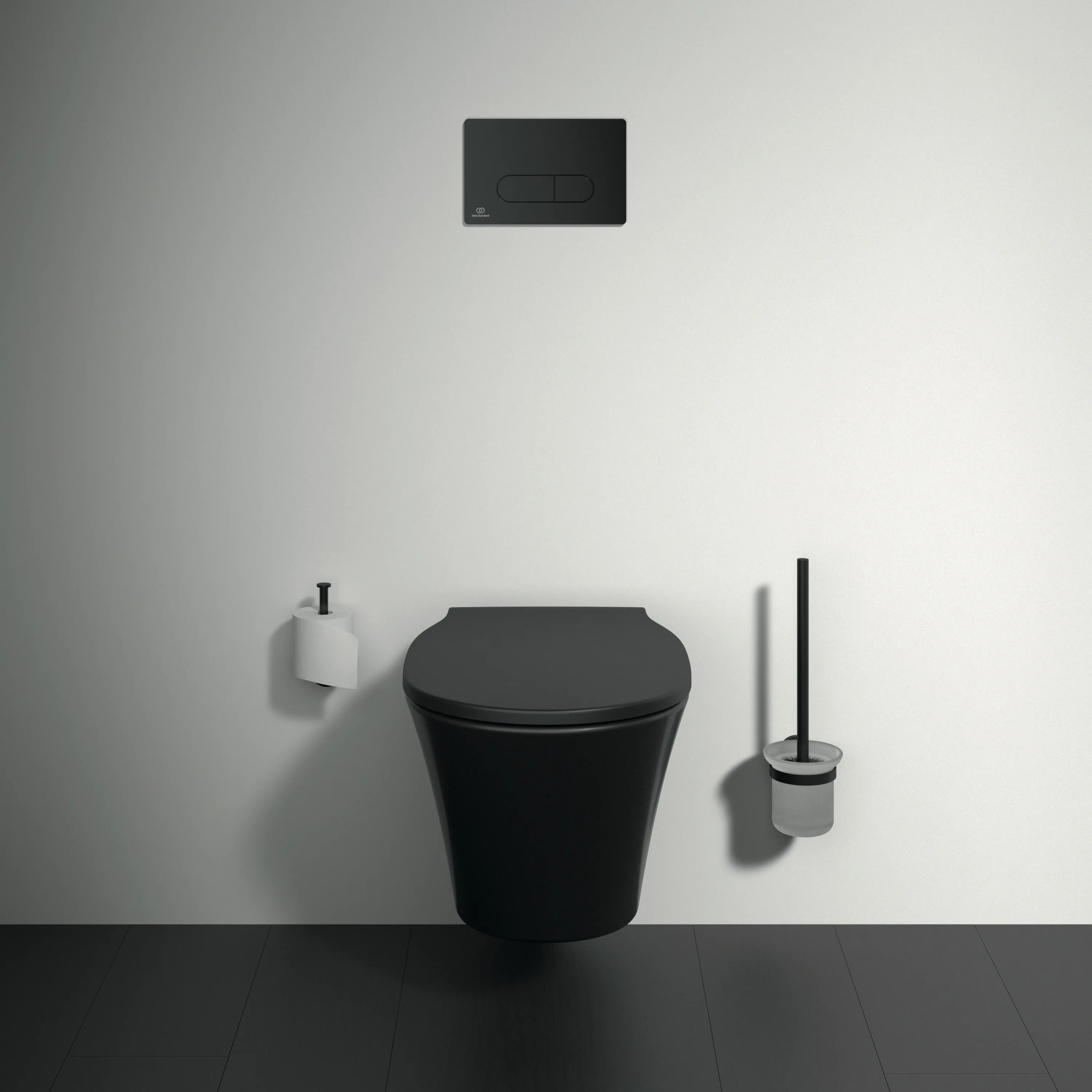 WC „ConnectAir“ 36 × 35 × 54 cm in Schwarz Matt