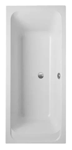 Villeroy & Boch Badewanne „Architectura“ rechteck 170 × 80 cm, Mittelablauf in Weiß Alpin