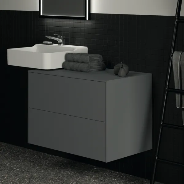 Ideal Standard Waschtischunterschrank Conca, 2 Auszüge, anthrazit Ideal Standard Waschtischunterschrank Conca, 2 Auszüge, anthrazit
