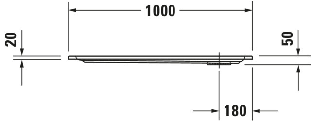 Duravit rechteck Duschwanne „Starck Slimline“ 100 × 80 cm 