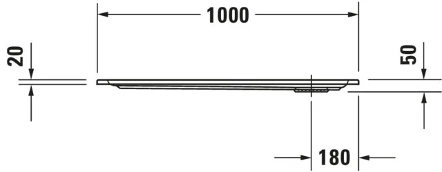 Duravit rechteck Duschwanne „Starck Slimline“ 100 × 80 cm ohne Antislip