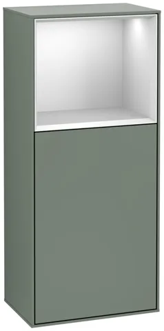 Villeroy & Boch Seitenschrank „Finion“ 41,8 × 93,6 cm 1 Tür, Anschlag links, mit Regalelement-Beleuchtung Anschlag links