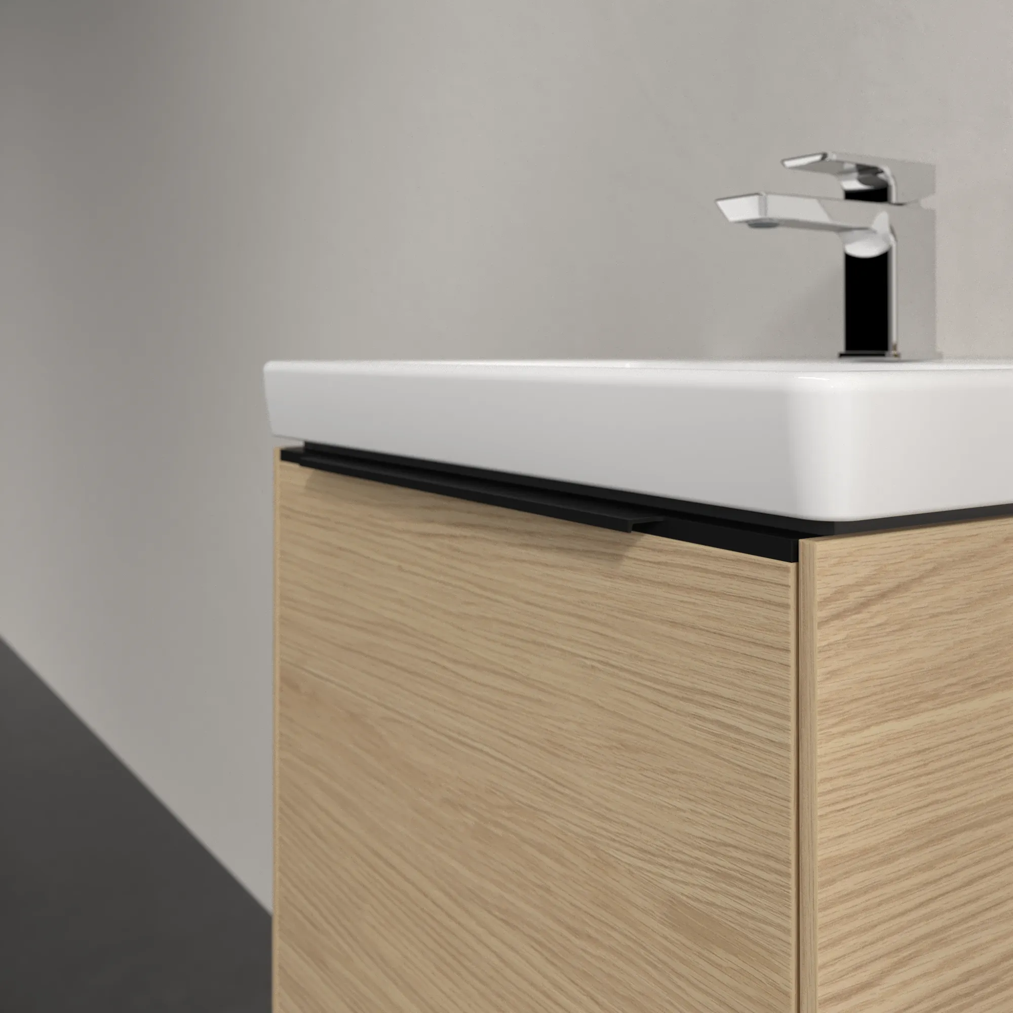 Villeroy & Boch Waschtischunterschrank „Subway 3.0“ für Schrankwaschtisch 473 × 429 × 408 mm Nordic Oak, für Becken mittig