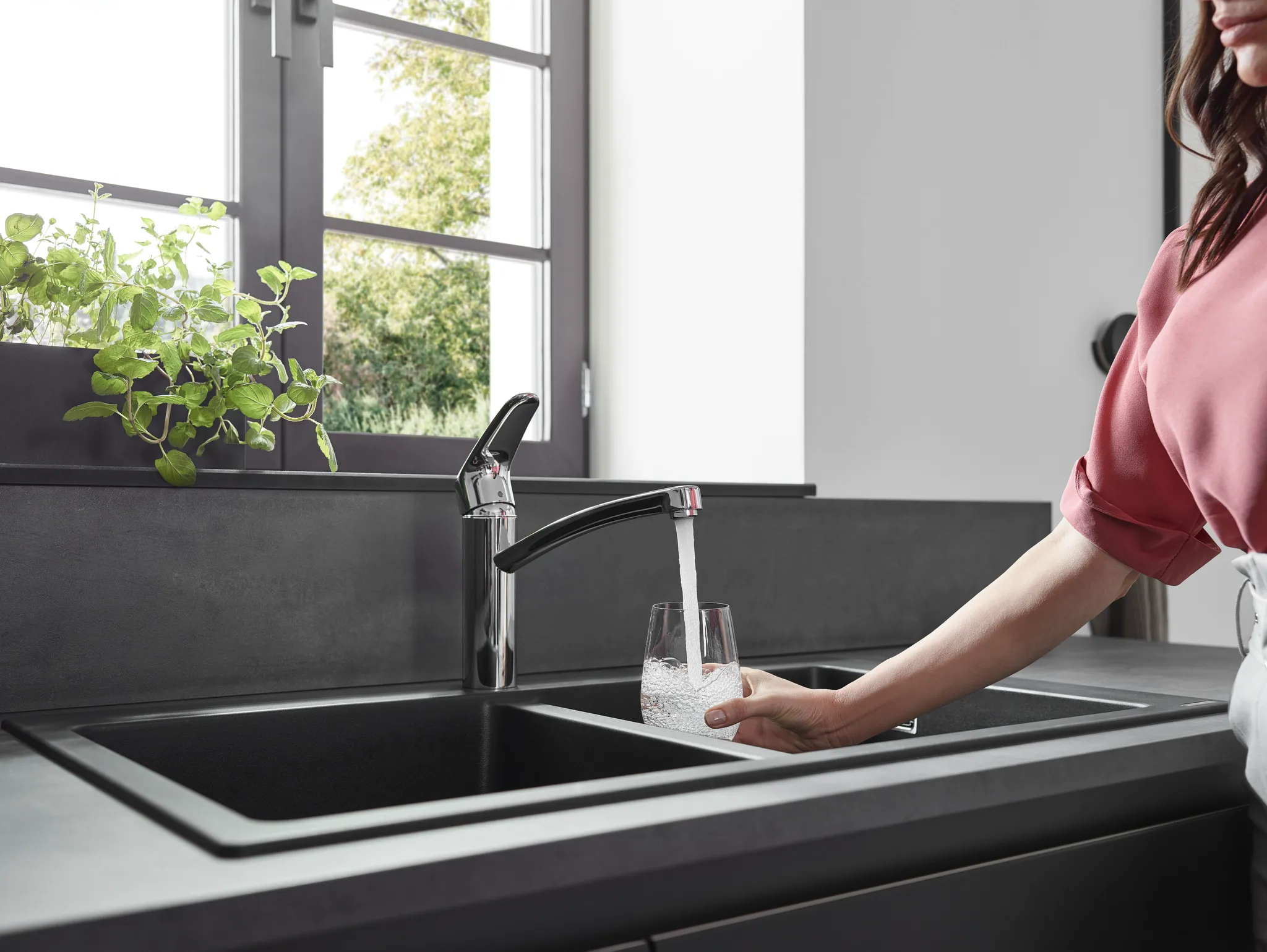 Focus M41 Einhebel-Küchenmischer 160, Eco, 1jet Chrom