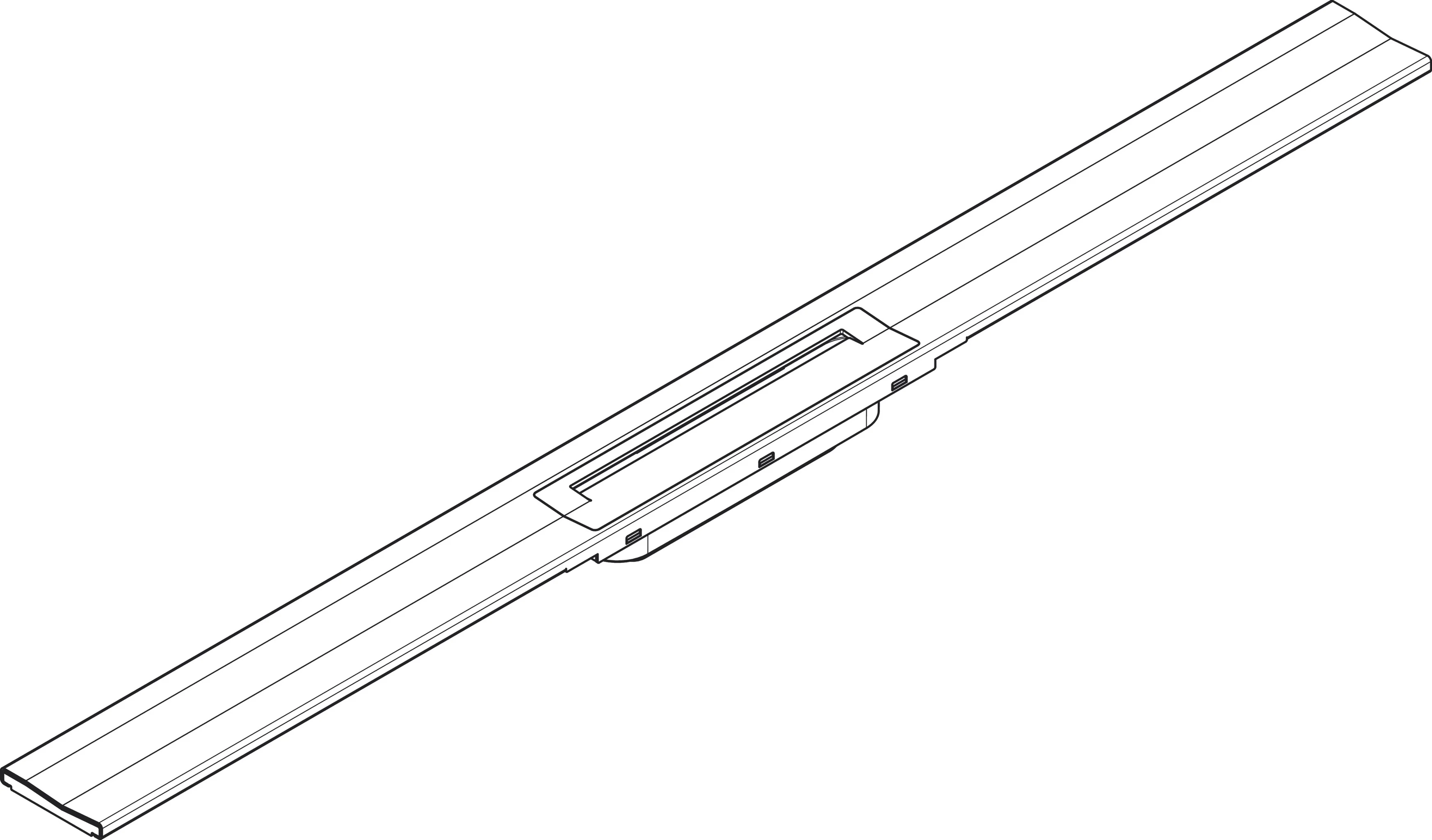 Hansgrohe RainDrain Flex Duschrinne 1000 mm, wandangebunden, höhenverstellbar, Edelstahl V2A, Mattweiß