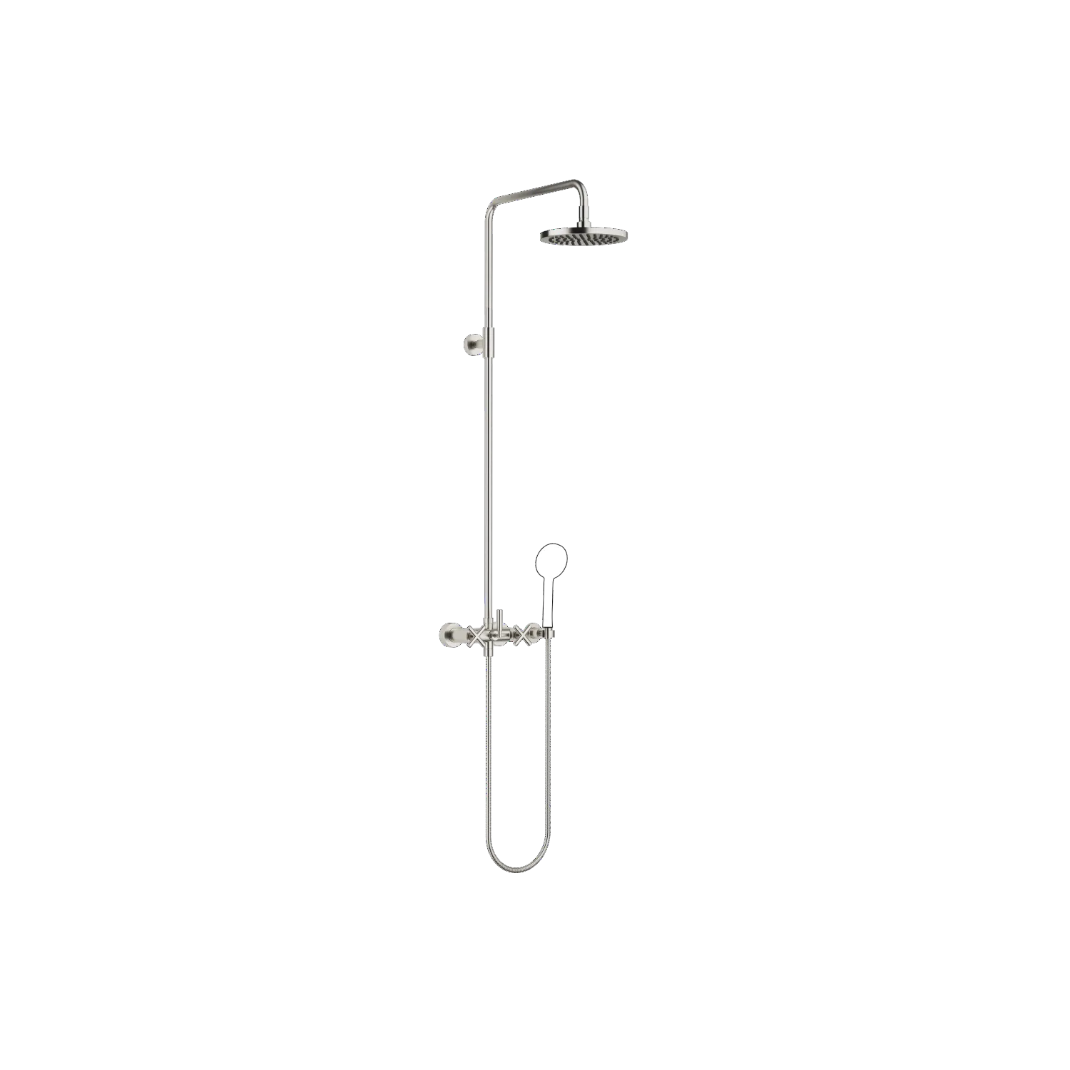 Dornbracht TARA Shower Pipe ohne Handbrause FlowReduce 220 mm - Platin gebürstet
