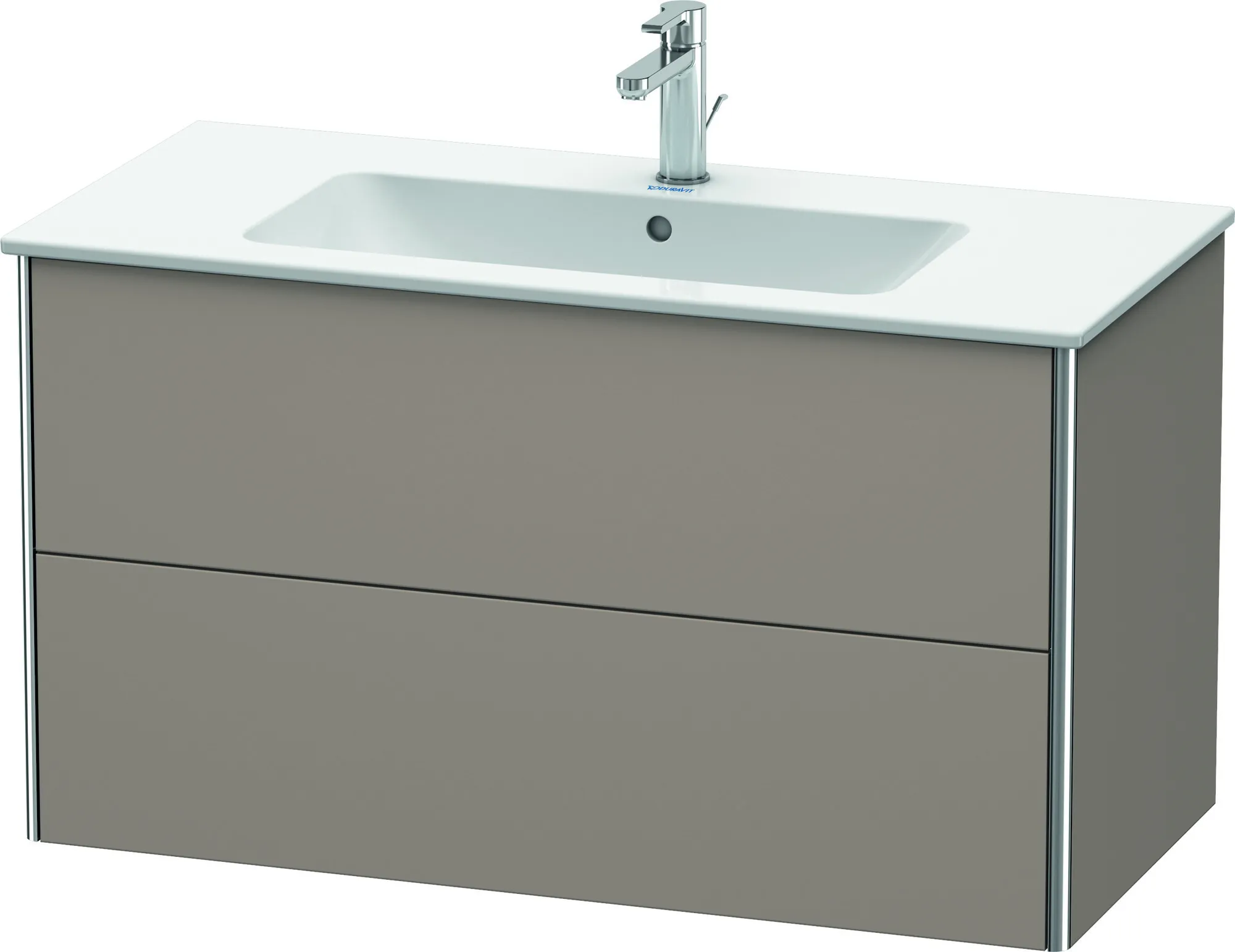 Duravit Waschtischunterschrank wandhängend „XSquare“ 101 × 56 × 47,8 cm Basalt Matt