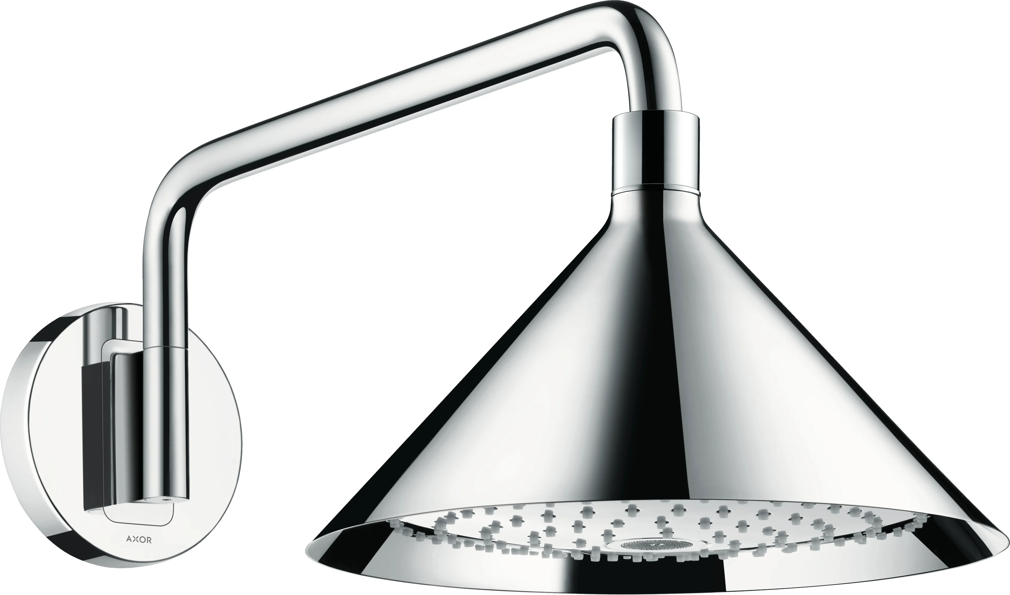 Hansgrohe AXOR Showers/front Kopfbrause mit Brausearm, Chrom, 279 mm, Rain/RainAir Strahl, 15 l/min, verstellbarer Winkel, abnehmbare Strahlscheibe Hansgrohe AXOR Showers/front Kopfbrause mit Brausearm, Chrom, 279 mm, Rain/RainAir Strahl, 15 l/min, verstellbarer Winkel, abnehmbare Strahlscheibe