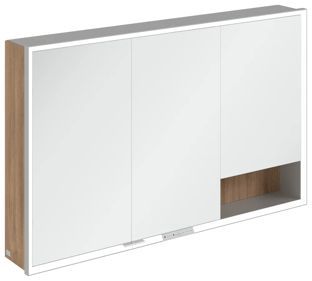 Villeroy & Boch Aufputz-Spiegelschrank My View+ A48112, 1200 x 750 x 168 mm, Kansas Oak