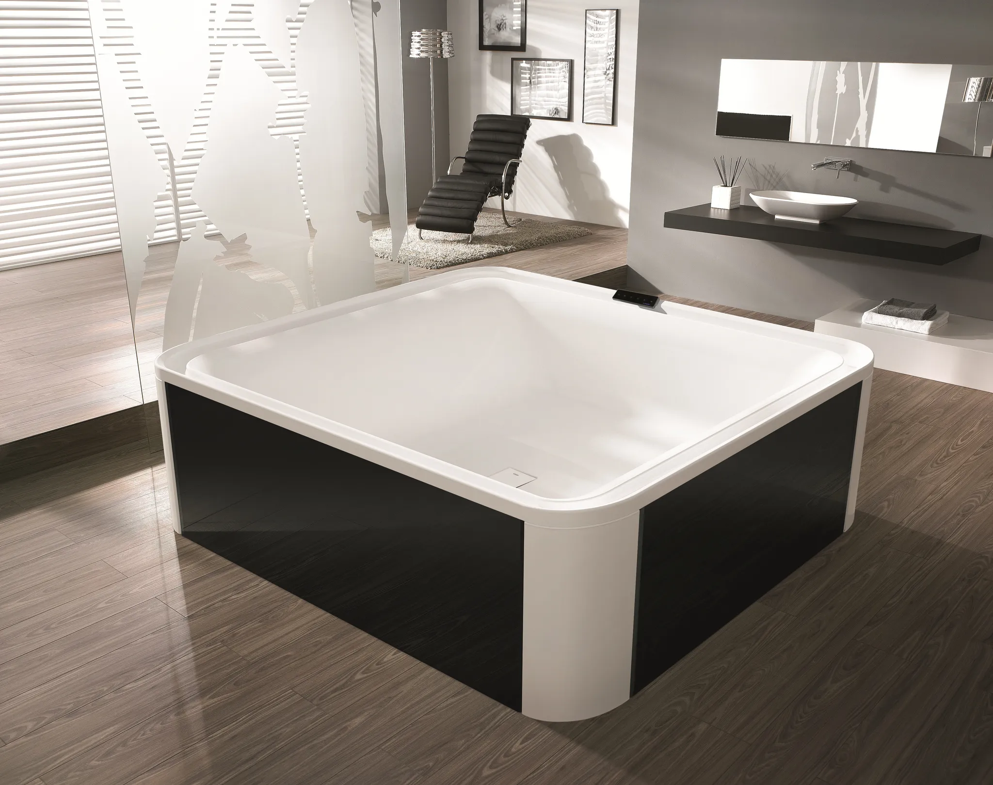 Hoesch Badewanne „Ergo+“ freistehend rechteck 207,5 × 195 cm in Weiß Hoesch Badewanne „Ergo+“ freistehend rechteck 207,5 × 195 cm in Weiß
