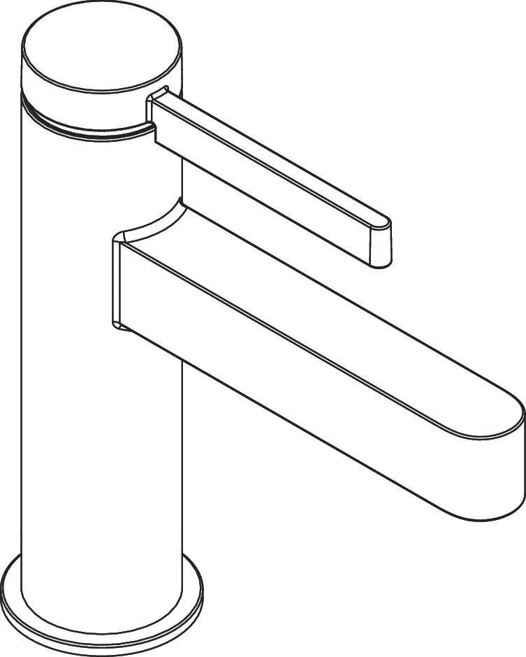Finoris Einhebel-Waschtischmischer 100 CoolStart mit Push-Open Ablaufgarnitur, Chrom