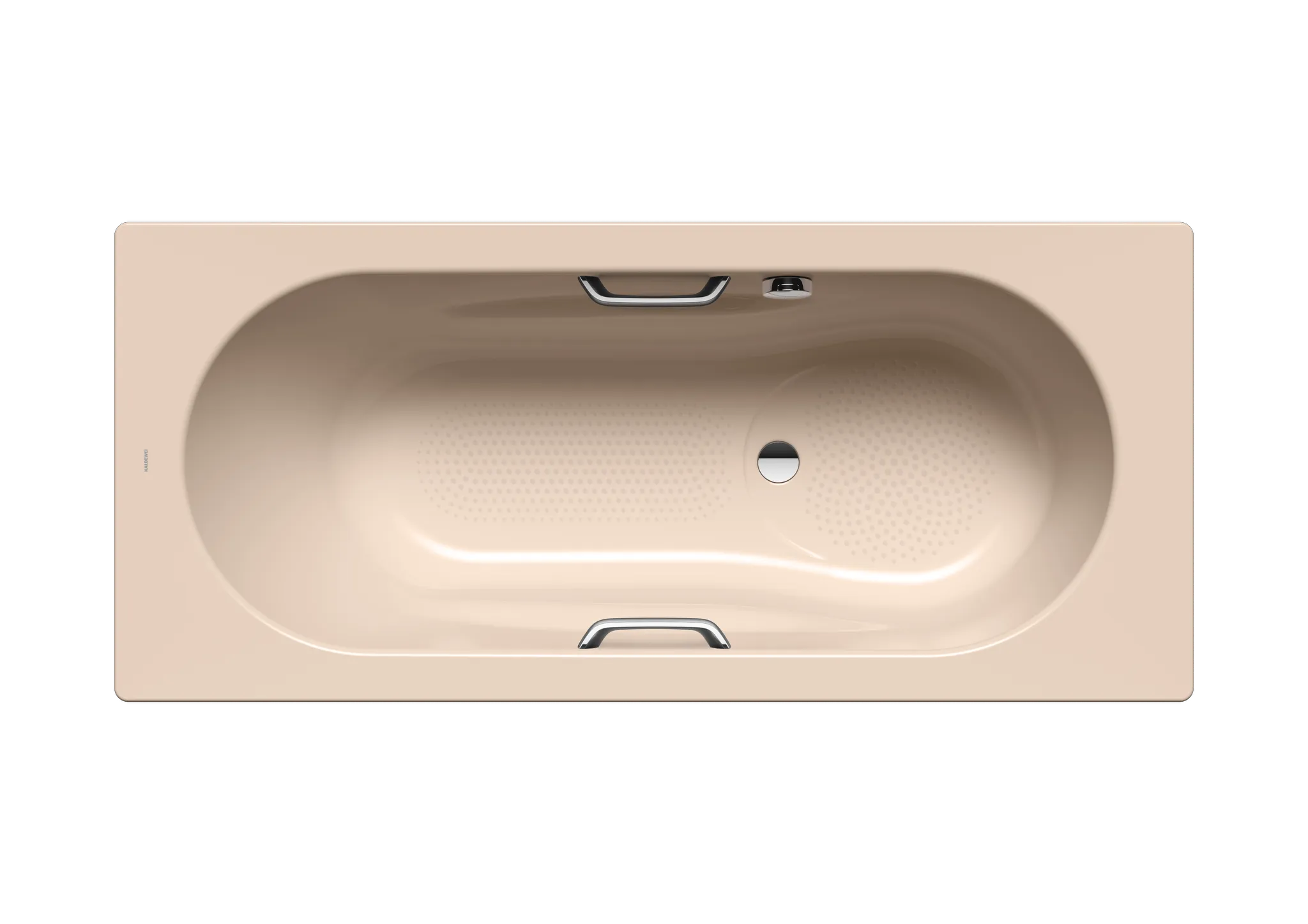 Kaldewei Badewanne „Vaio Set“ Star rechteck 180 × 80 cm, mit Grifflochbohrungen mit gegenüberliegender Überlaufbohrung, in bahamabeige