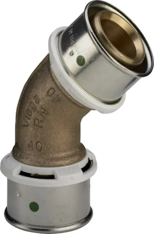 Viega „Sanfix P“ 45°- Bogen mit 2 Muffen 32 mm Viega „Sanfix P“ 45°- Bogen mit 2 Muffen 32 mm