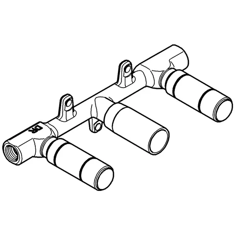 Zweihand-Unterputz-Universal-Einbaukörper 32706, DN 15, für 3-Loch-Waschtischbatterien, Einbautiefe 30 - 75 mm Zweihand-Unterputz-Universal-Einbaukörper 32706, DN 15, für 3-Loch-Waschtischbatterien, Einbautiefe 30 - 75 mm
