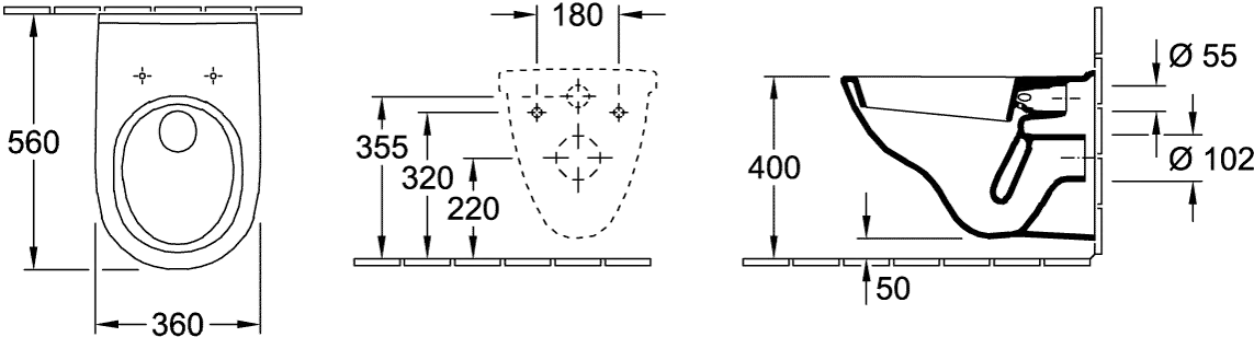 Combi-Pack O.novo 5660H1, 360 x 560 x 350 mm, Oval, wandhängend, Abgang waagerecht, Weiß Alpin Combi-Pack O.novo 5660H1, 360 x 560 x 350 mm, Oval, wandhängend, Abgang waagerecht, Weiß Alpin