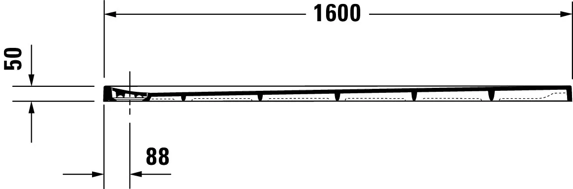 Duravit rechteck Duschwanne „Stonetto“ 160 × 90 cm in Beton Matt