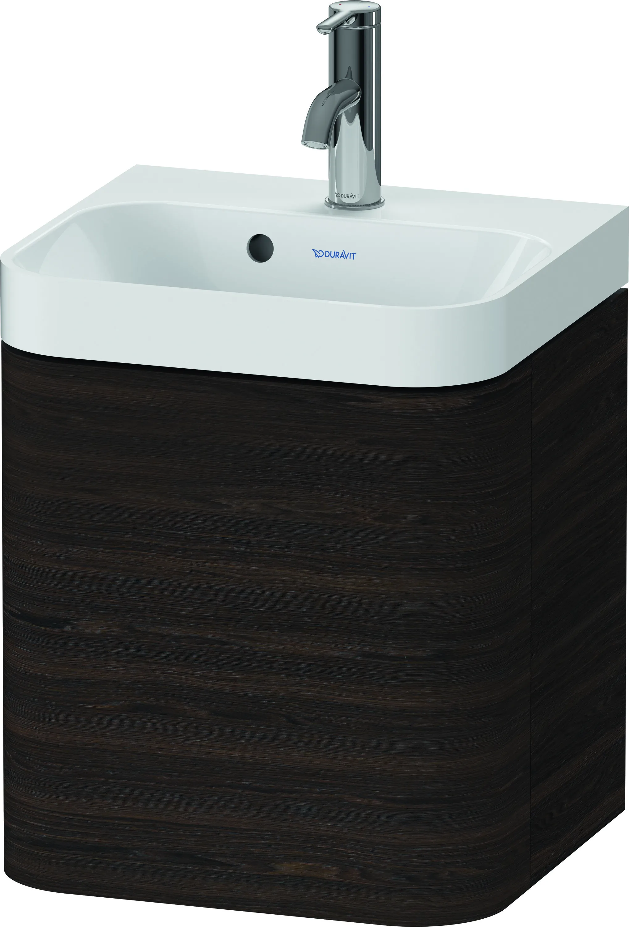 Duravit Waschtischunterschrank c-shaped Set wandhängend „Happy D.2 Plus“ 40 × 48 × 36 cm Nussbaum gebürstet