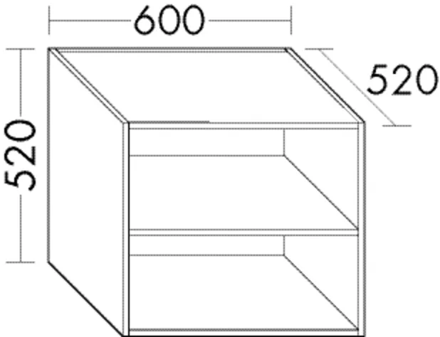 burgbad Hochschrank „Sys30“ 640 × 520 × 560 mm in Sandorange Solid Matt
