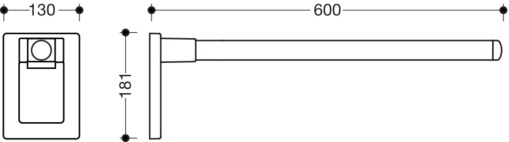 HEWI Stützklappgriff „System 800K“