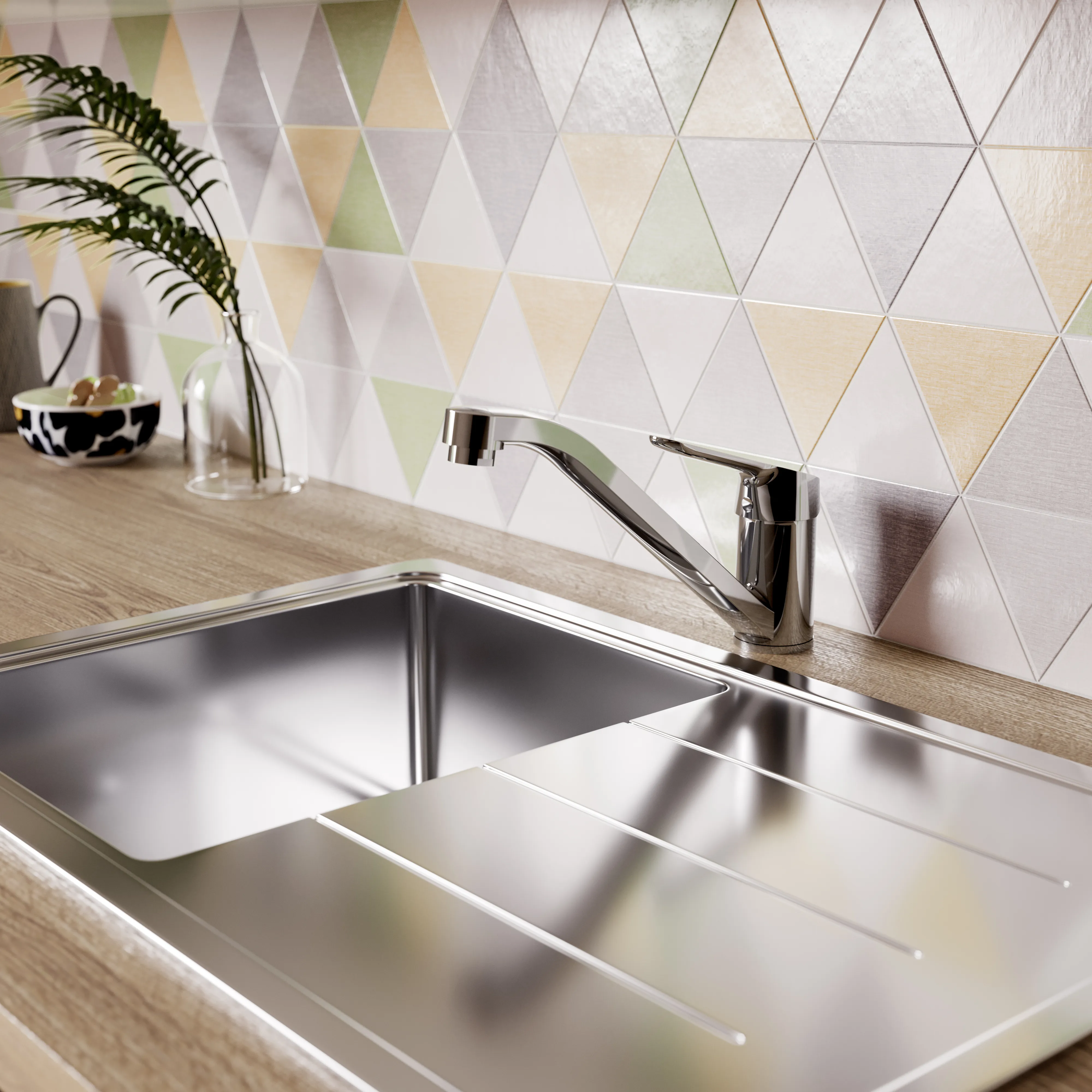 Küchenarmatur Ceraflex, mit Rohrauslauf, Ausladung 228 mm, Chrom Küchenarmatur Ceraflex, mit Rohrauslauf, Ausladung 228 mm, Chrom