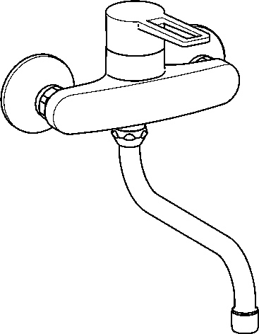 Hansa Einhand-Küchenarmatur „Twist“ Ausladung 232 mm in chrom Hansa Einhand-Küchenarmatur „Twist“ Ausladung 232 mm in chrom