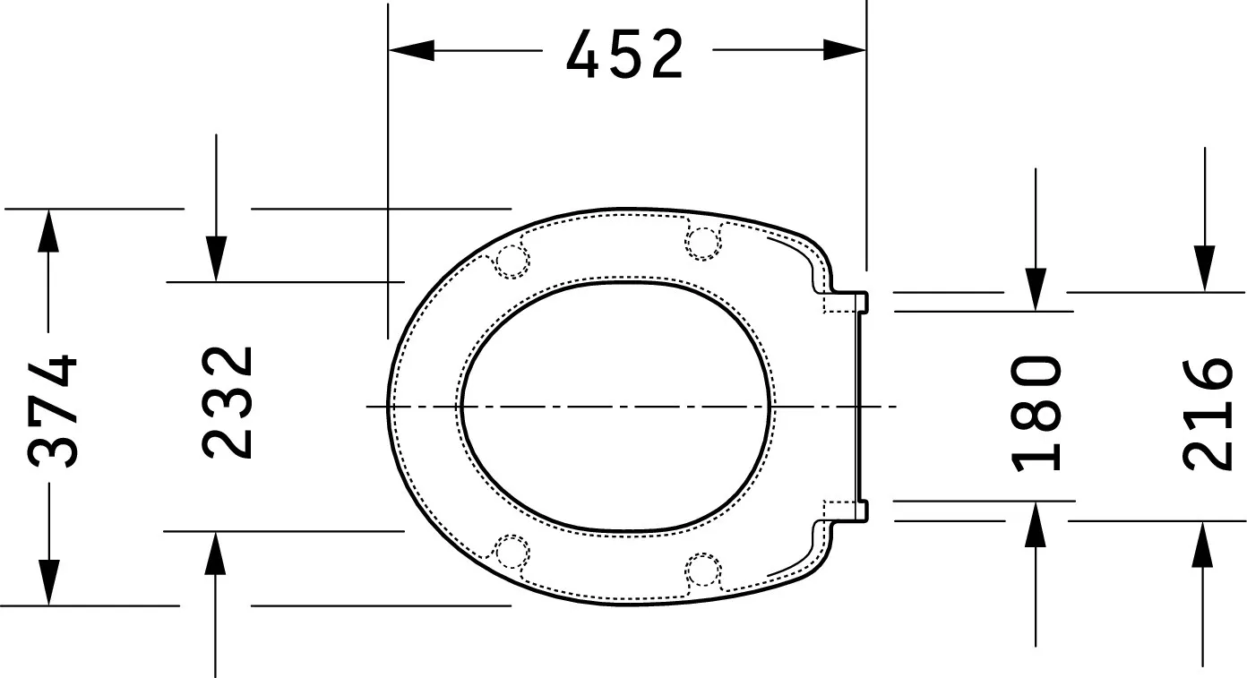 Duravit WC-Sitz „DuraPlus“ mit Absenkautomatik 37,4 × 45,3 × 4,6 cm