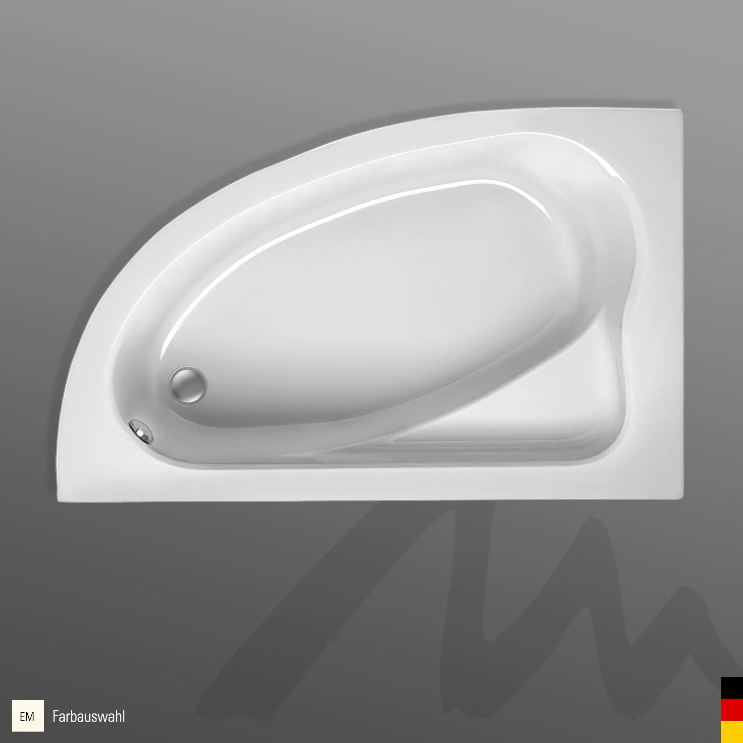 Mauersberger aspera Acryl-Badewanne 170/100 rechts, 1700x1000x470, Farbgruppe 3 Mauersberger aspera Acryl-Badewanne 170/100 rechts, 1700x1000x470, Farbgruppe 3