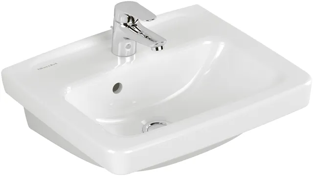 Villeroy & Boch Waschbecken „Newo“ 450 × 370 × 165 mm, Hahnlochposition mittig in Weiß Alpin Villeroy & Boch Waschbecken „Newo“ 450 × 370 × 165 mm, Hahnlochposition mittig in Weiß Alpin