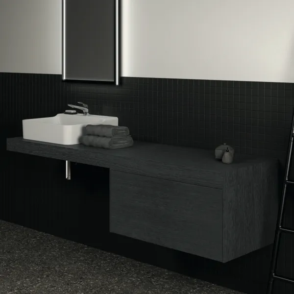 Ideal Standard Konsole Conca, Eiche geflammt, 1800x505x80 mm Ideal Standard Konsole Conca, Eiche geflammt, 1800x505x80 mm