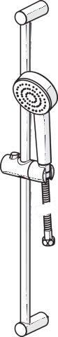 Wandstangengarnitur BASIC 5578 1-strahlig DN15 Chrom