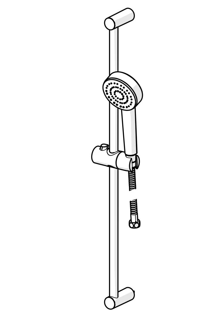 HansaBASIC Wandstangen-Brausenset 5578 1-strahlig DN15 Chrom HansaBASIC Wandstangen-Brausenset 5578 1-strahlig DN15 Chrom