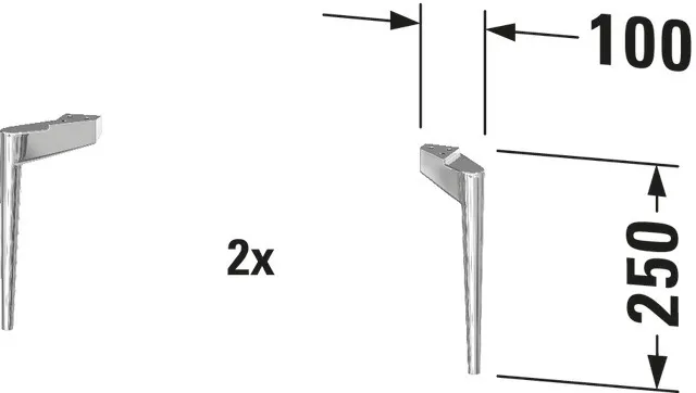 Duravit Sockelfuß „Sivida“ Modell SV9052 3 × 10 × 25 cm (2 Stück) Duravit Sockelfuß „Sivida“ Modell SV9052 3 × 10 × 25 cm (2 Stück)