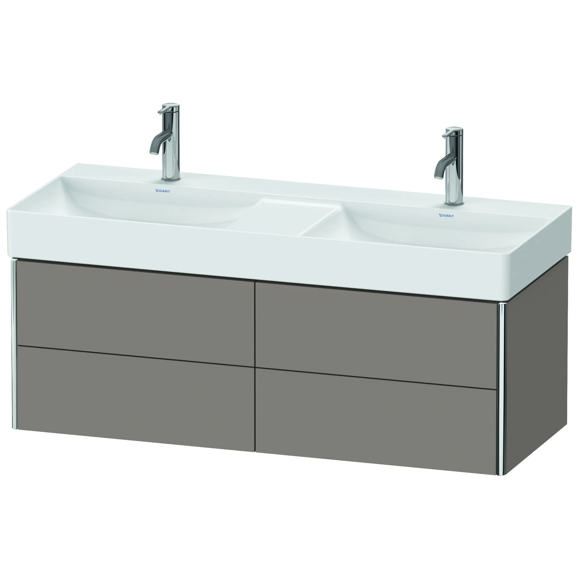 Duravit Waschtischunterschrank wandhängend „XSquare“ 118,4 × 39,7 × 46 cm Basalt Matt Duravit Waschtischunterschrank wandhängend „XSquare“ 118,4 × 39,7 × 46 cm Basalt Matt