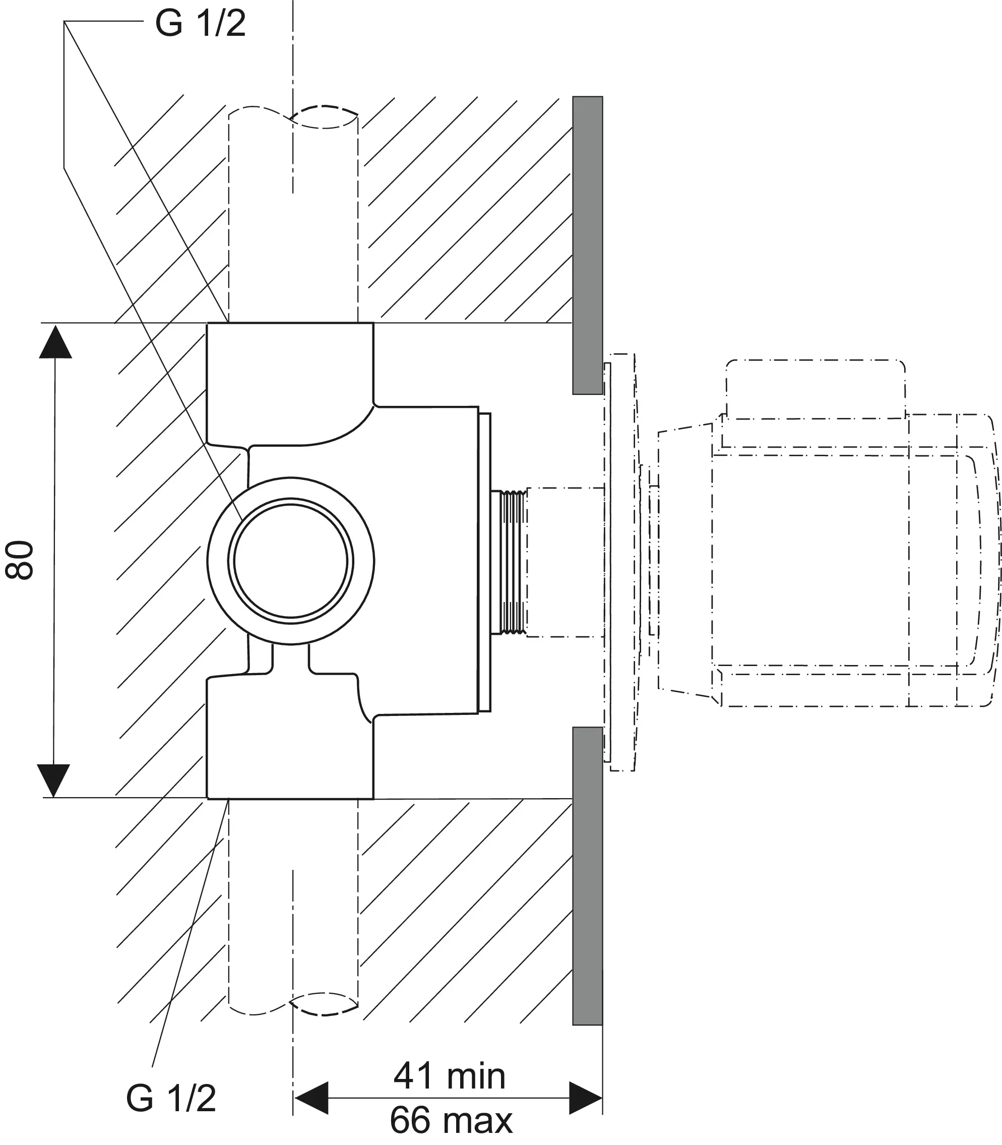 Ideal Standard Unterputz-Bausatz 1 A2391NU für 4⁄3 Wegeumstellung