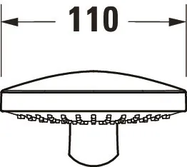 Handbrause 1-Jet D110 chrom