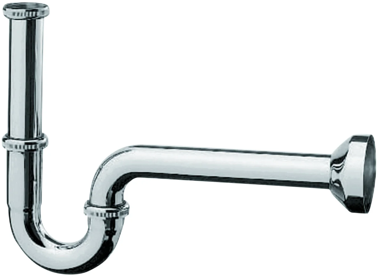 Hansgrohe Röhrensiphon DN32, chrom, verstellbar 30–120 mm, Wandabstand 300 mm, Stauwasserhöhe 50 mm, Anschluss G 1 1/4 Hansgrohe Röhrensiphon DN32, chrom, verstellbar 30–120 mm, Wandabstand 300 mm, Stauwasserhöhe 50 mm, Anschluss G 1 1/4