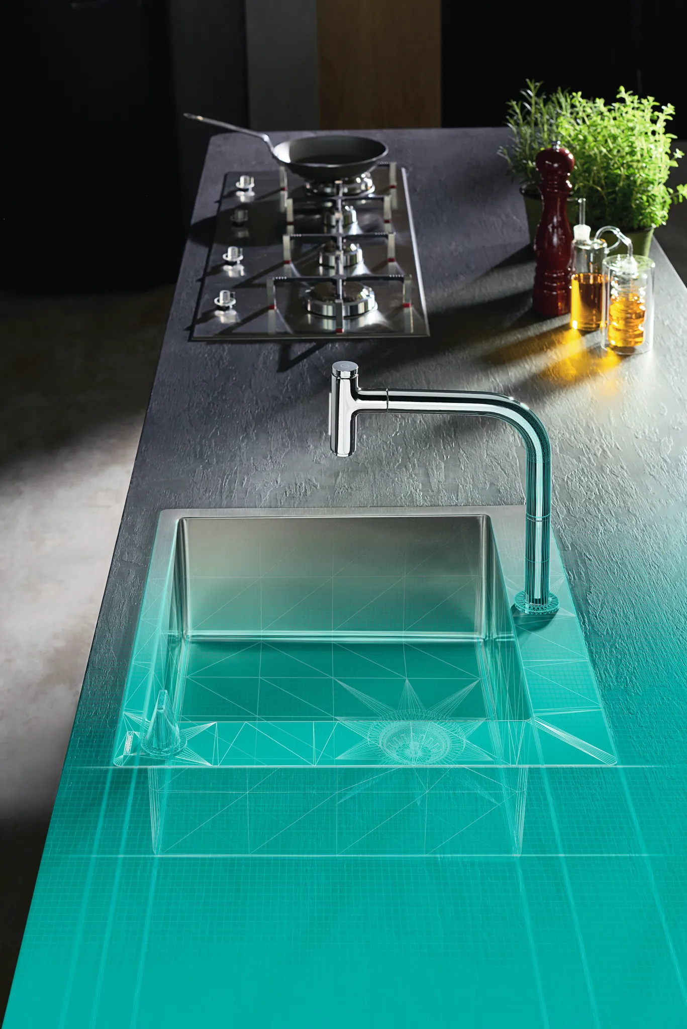 Hansgrohe S71 Spülen Edelstahl, Einbauspüle 450, 1 Becken Hansgrohe S71 Spülen Edelstahl, Einbauspüle 450, 1 Becken