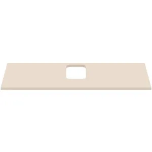 Waschtischplatte i.life B mittiger Ausschnitt für ein Wand-Waschtisch 1002x507x18mm Weiß matt