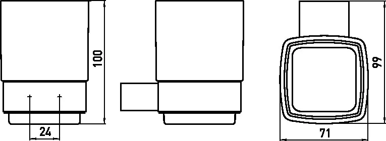 loft Glashalter Glasteil satiniert, schwarz loft Glashalter Glasteil satiniert, schwarz