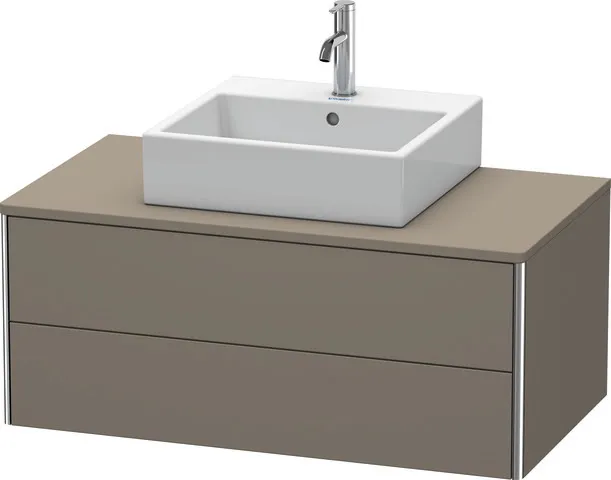 Duravit Waschtischunterschrank wandhängend „XSquare“ 100 × 40 × 54,8 cm Becken: mittig / Front- & Korpusfarbe: Flannel Grey Seidenmatt / Größe: 100 × 54,8 × 40 cm / Oberfläche: Lack / Profile: Chrom / Schubladen: 2 Duravit Waschtischunterschrank wandhängend „XSquare“ 100 × 40 × 54,8 cm Becken: mittig / Front- & Korpusfarbe: Flannel Grey Seidenmatt / Größe: 100 × 54,8 × 40 cm / Oberfläche: Lack / Profile: Chrom / Schubladen: 2