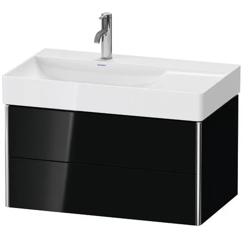 Duravit Waschtischunterschrank wandhängend „XSquare“ 78,4 × 39,7 × 46 cm Schwarz Hochglanz Duravit Waschtischunterschrank wandhängend „XSquare“ 78,4 × 39,7 × 46 cm Schwarz Hochglanz