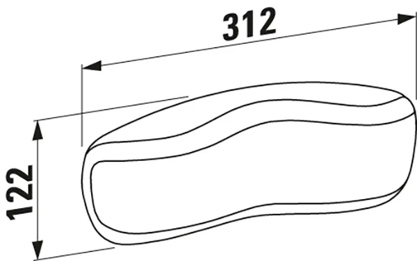 Gelkissen für Badewannen selbsthaftend schwarz f. Wannen H294103
