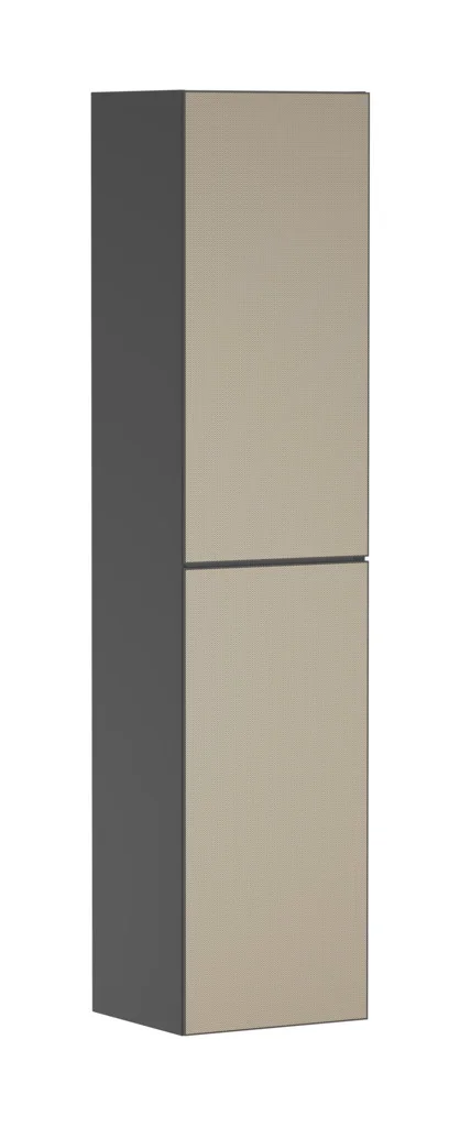 Hansgrohe Xevolos E Hochschrank Schiefergrau Matt 400/360 mm, Türanschlag links, Bronze Struktur Front