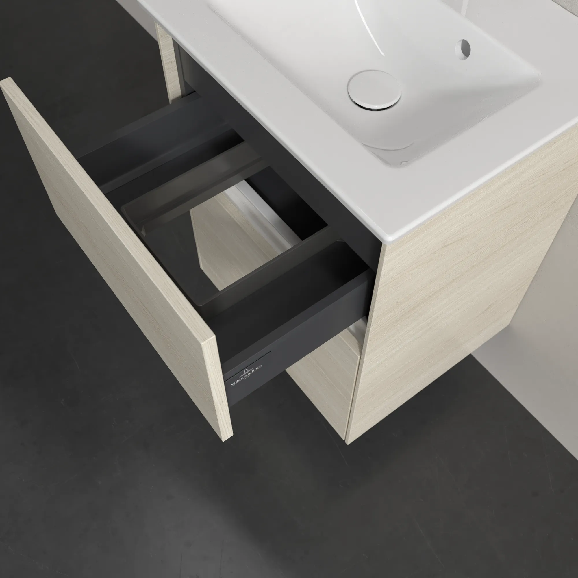 Villeroy & Boch Waschtischunterschrank „Collaro“ 472 × 610 × 404 mm White Oak, ohne Beleuchtung, für Becken mittig Villeroy & Boch Waschtischunterschrank „Collaro“ 472 × 610 × 404 mm White Oak, ohne Beleuchtung, für Becken mittig