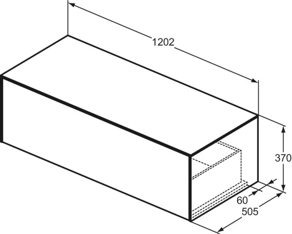 Ideal Standard Waschtischunterschrank „Conca“ 120,2 × 37 × 50,5 cm Eiche geflammt Furnier Ideal Standard Waschtischunterschrank „Conca“ 120,2 × 37 × 50,5 cm Eiche geflammt Furnier