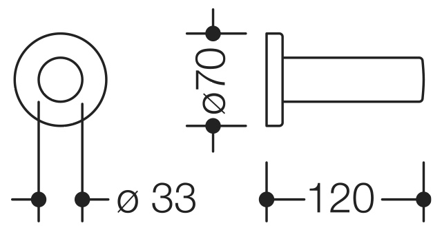 HEWI Reservetoilettenpapierhalter „Serie 805“ 7 × 12 × 7 cm
