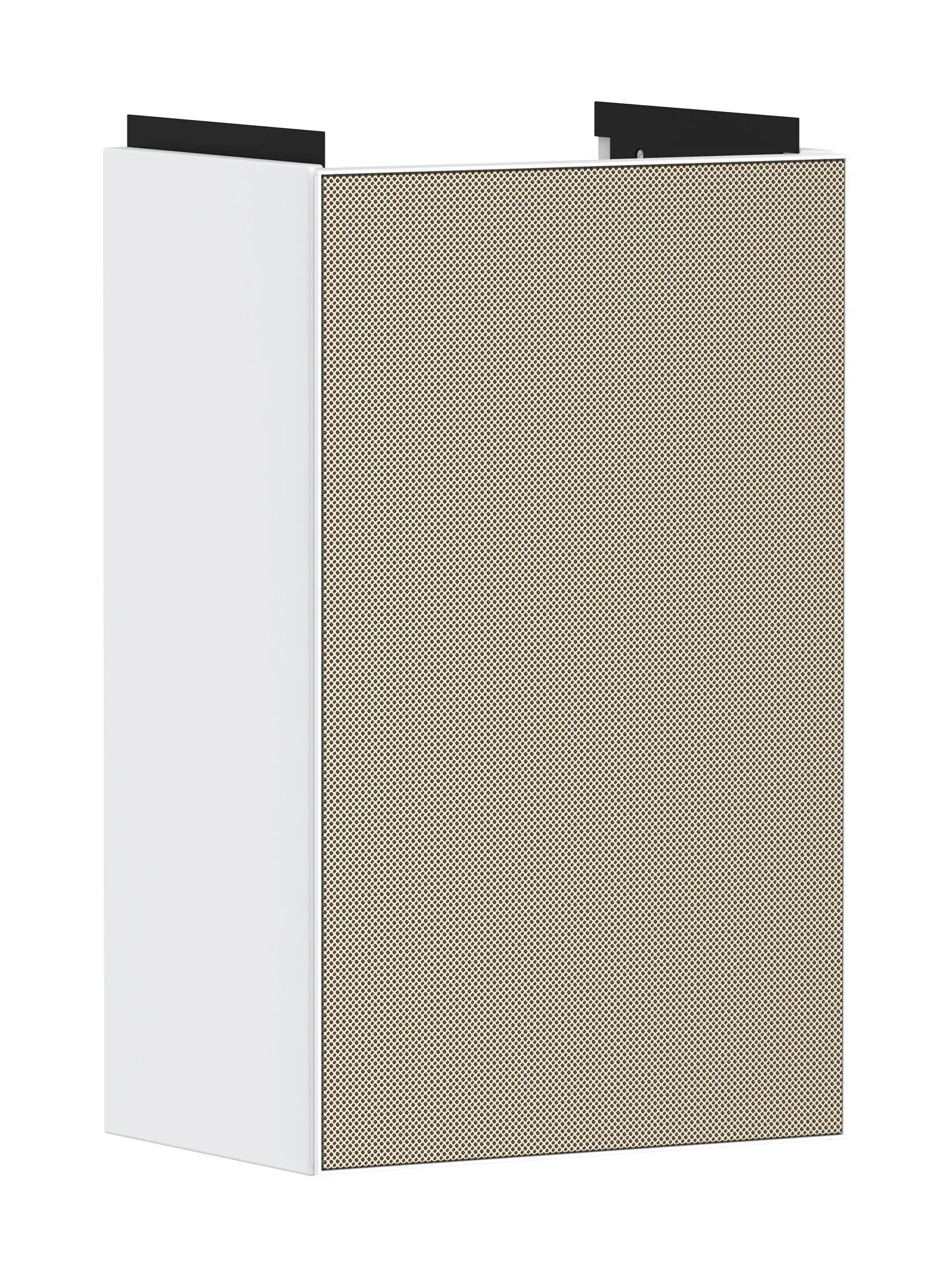 Xevolos E Waschtischunterschrank Mattweiß 340/245 für Handwaschbecken, Türanschlag links Weiß Metallic