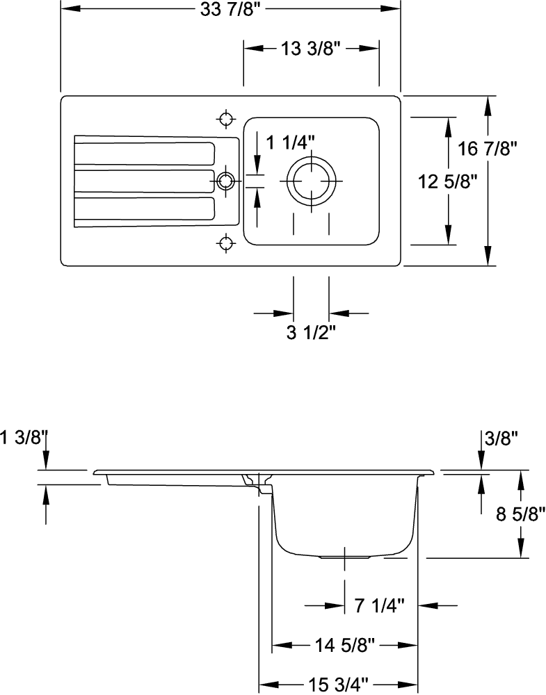 Villeroy & Boch Siluet 60 R 333700 Einbauspüle 1000 x 510 mm Villeroy & Boch Siluet 60 R 333700 Einbauspüle 1000 x 510 mm