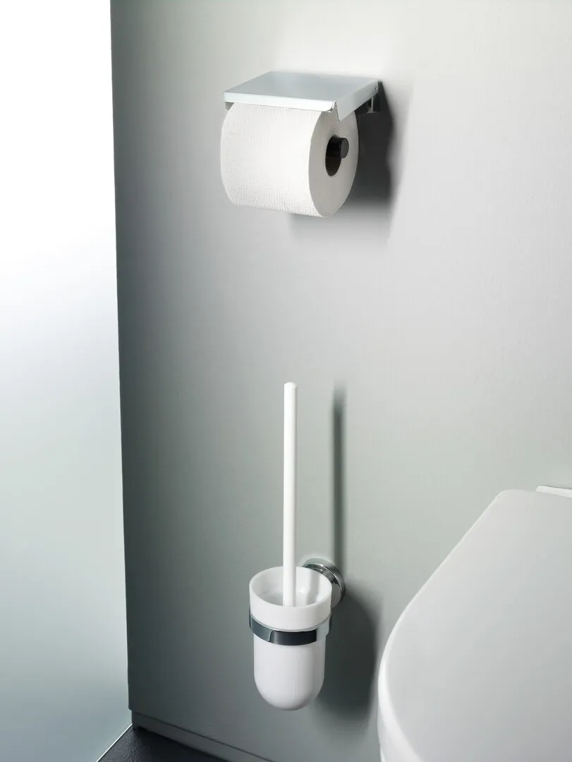 polo Bürstengarnitur Glasteil satiniert, chrom polo Bürstengarnitur Glasteil satiniert, chrom